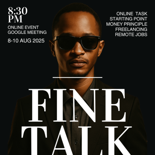 Black and White Fashion Magazine Cover Fine Talk Digital Session Record