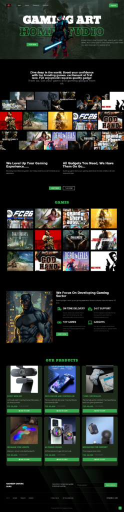 gaming website design by itslazarus, best website designer